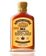 Load image into Gallery viewer, Honey-Infused Bourbon Barrel Aged Maple Craft Syrup
