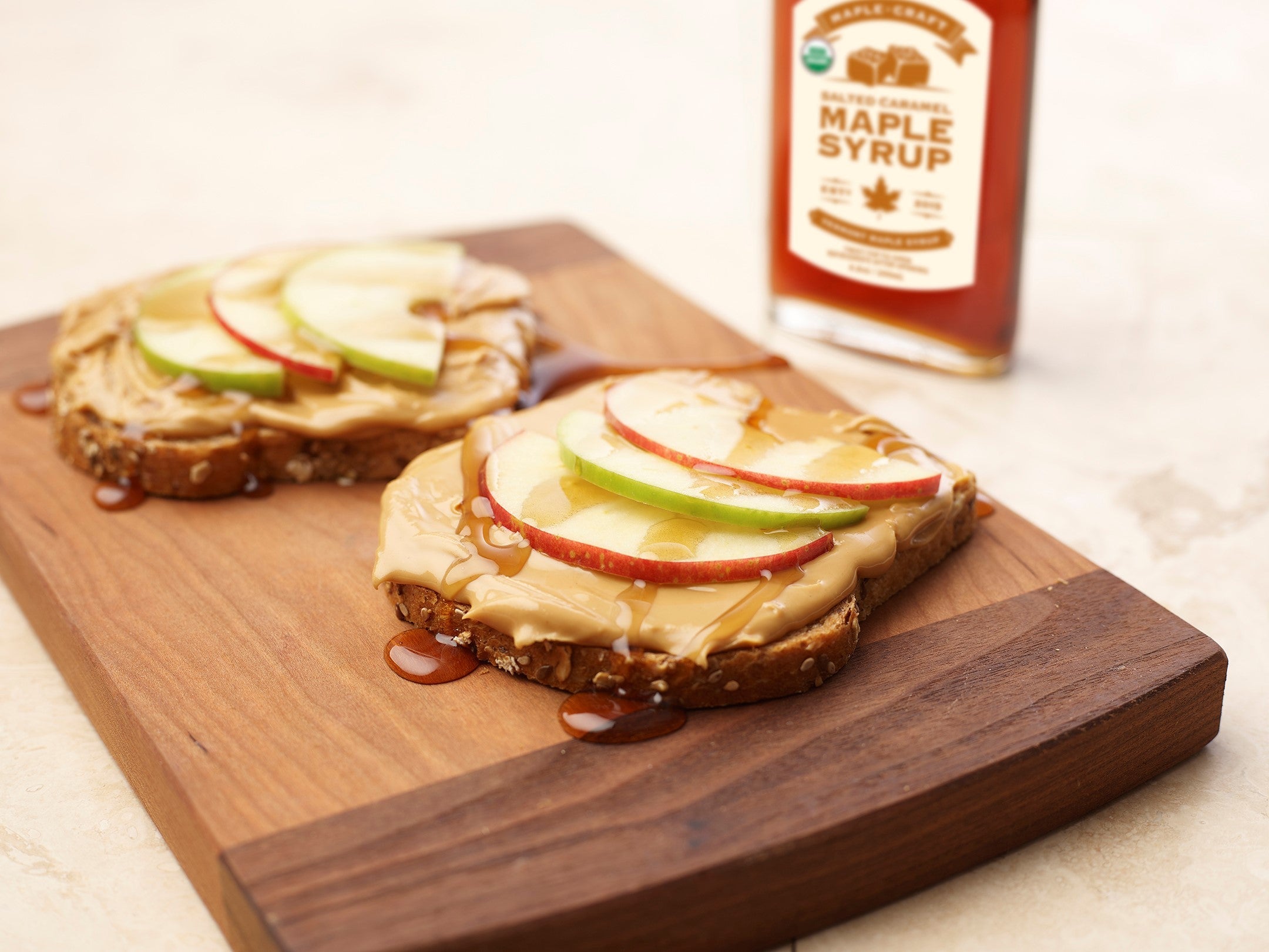 Nut Butter and Caramel Apple Sandwich