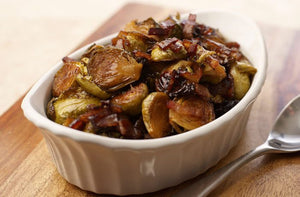 MAPLE BALSAMIC GLAZED BRUSSELS SPROUTS