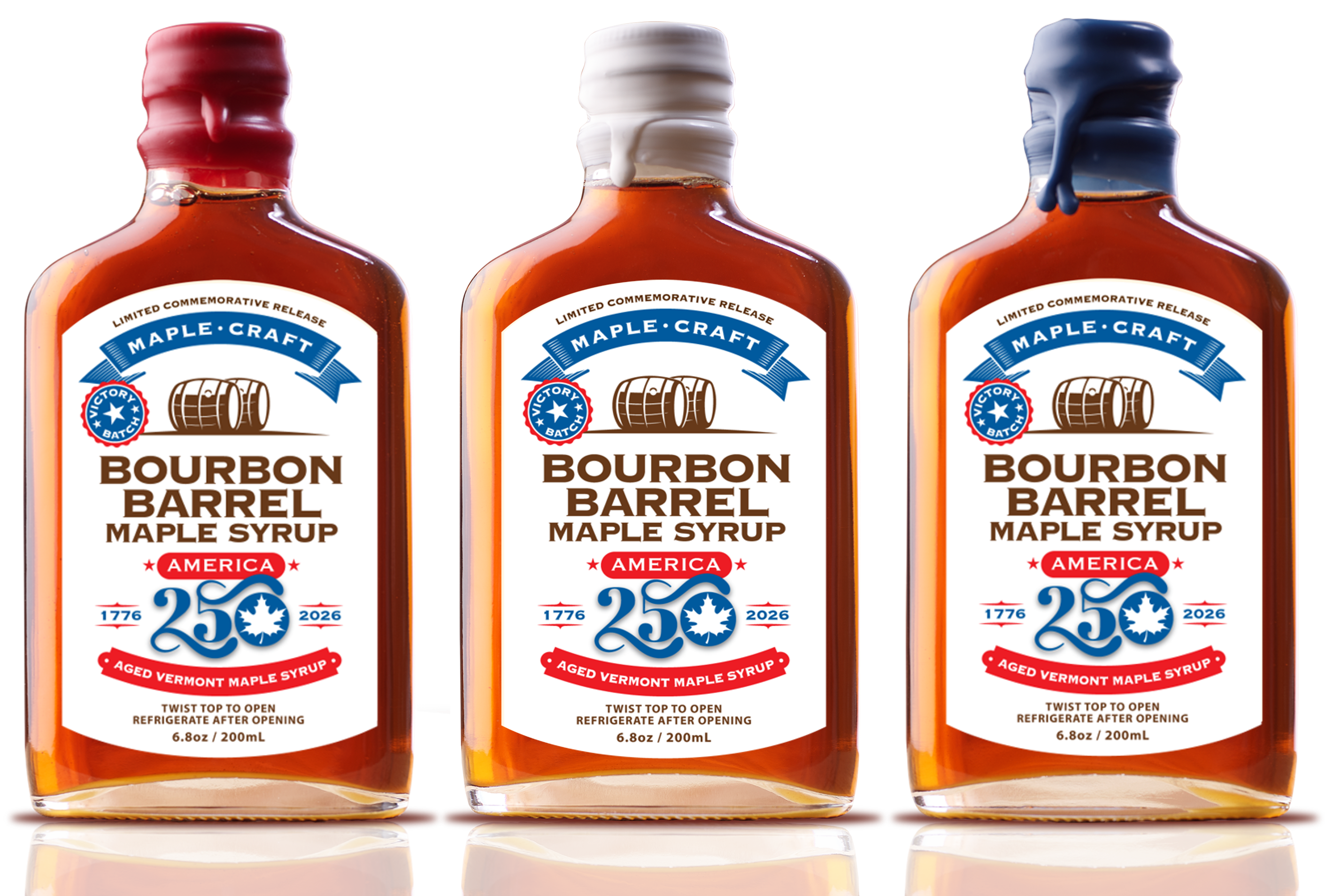 Maple Craft Foods America 250 Victory Batch - Bourbon Barrel Aged Maple Craft Syrup, product photo