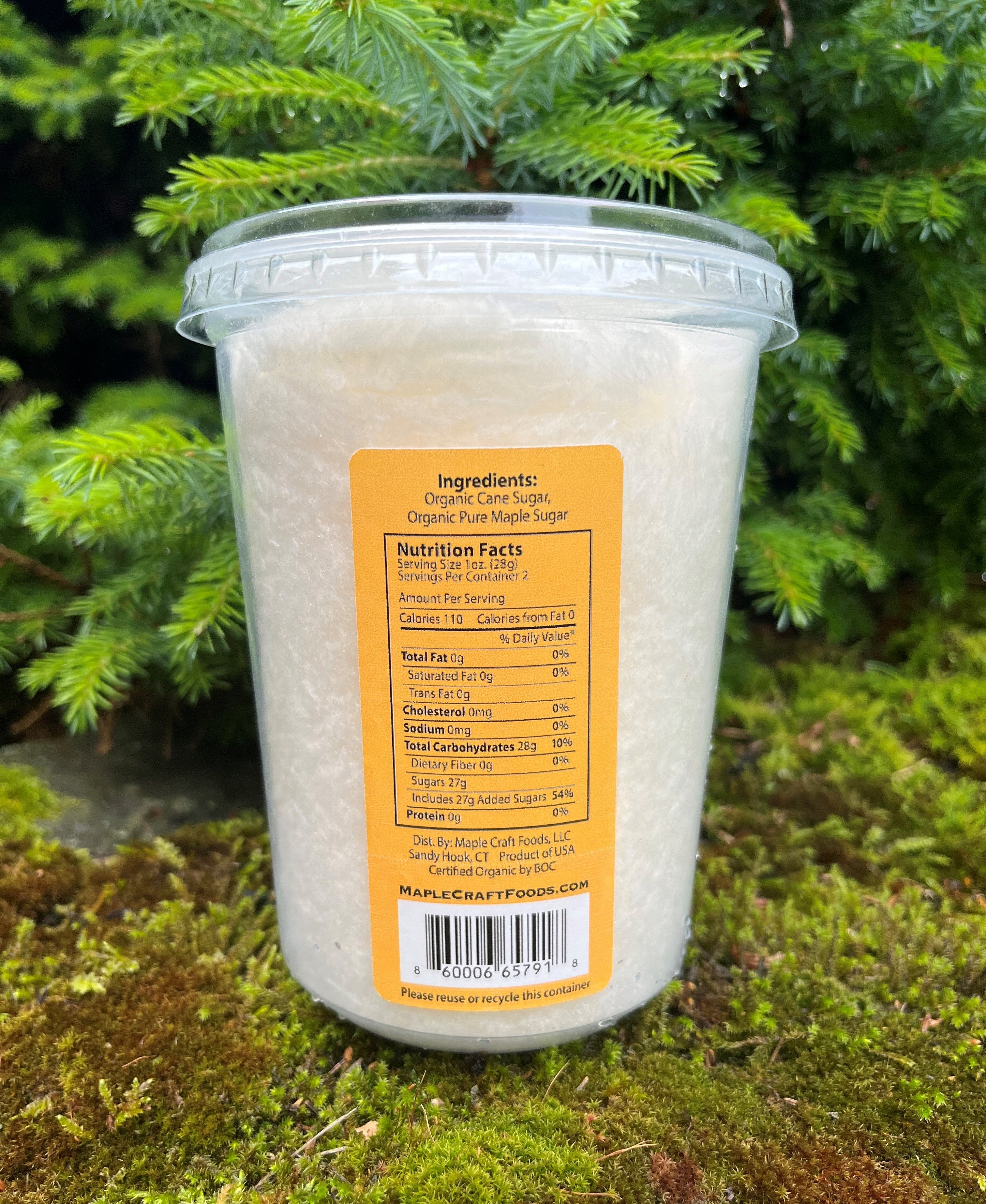 Maple Craft Foods Maple Cotton Candy!, back label