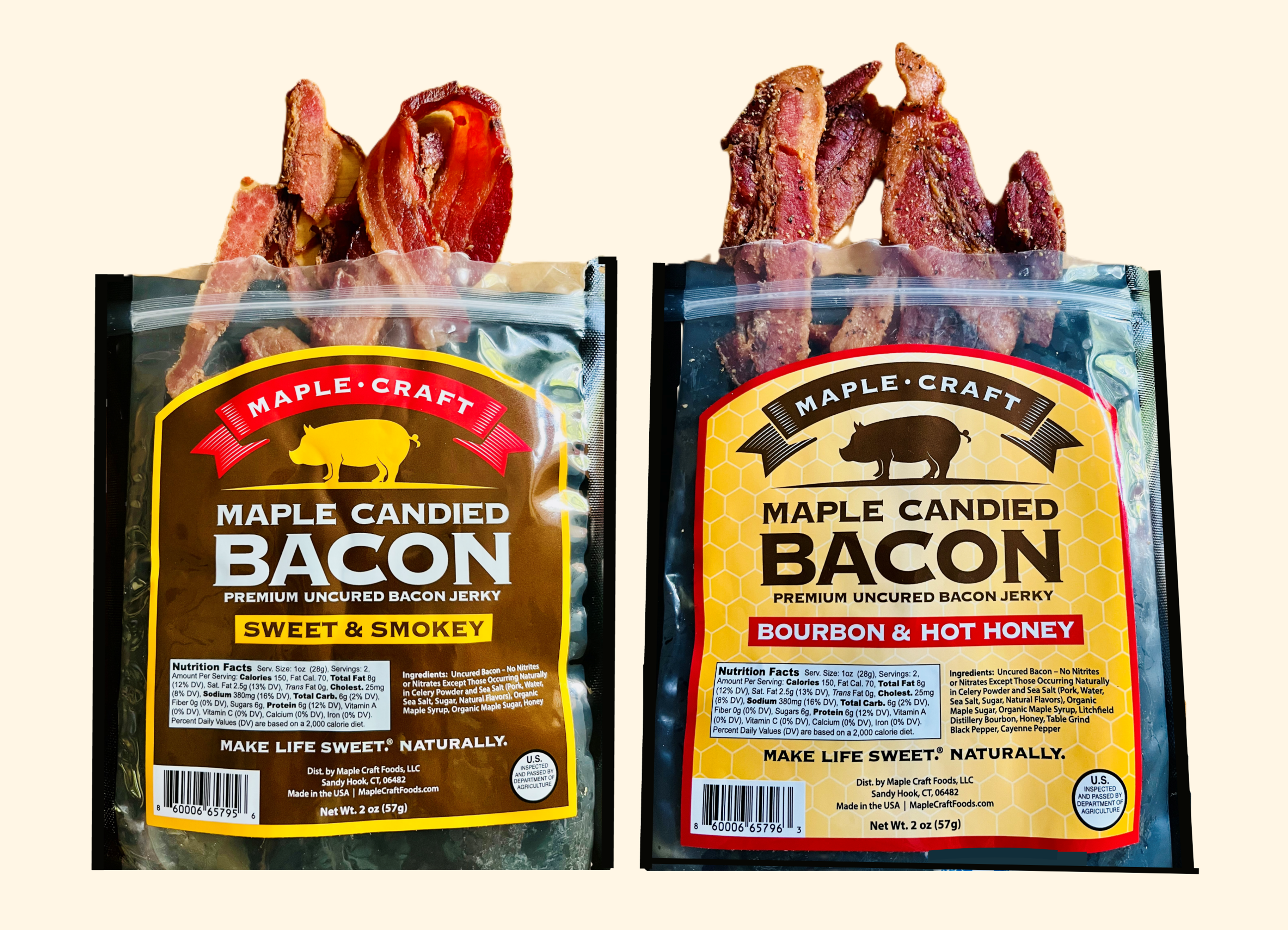 Maple Craft Foods NEW - Maple Candied Bacon Jerky, product photo