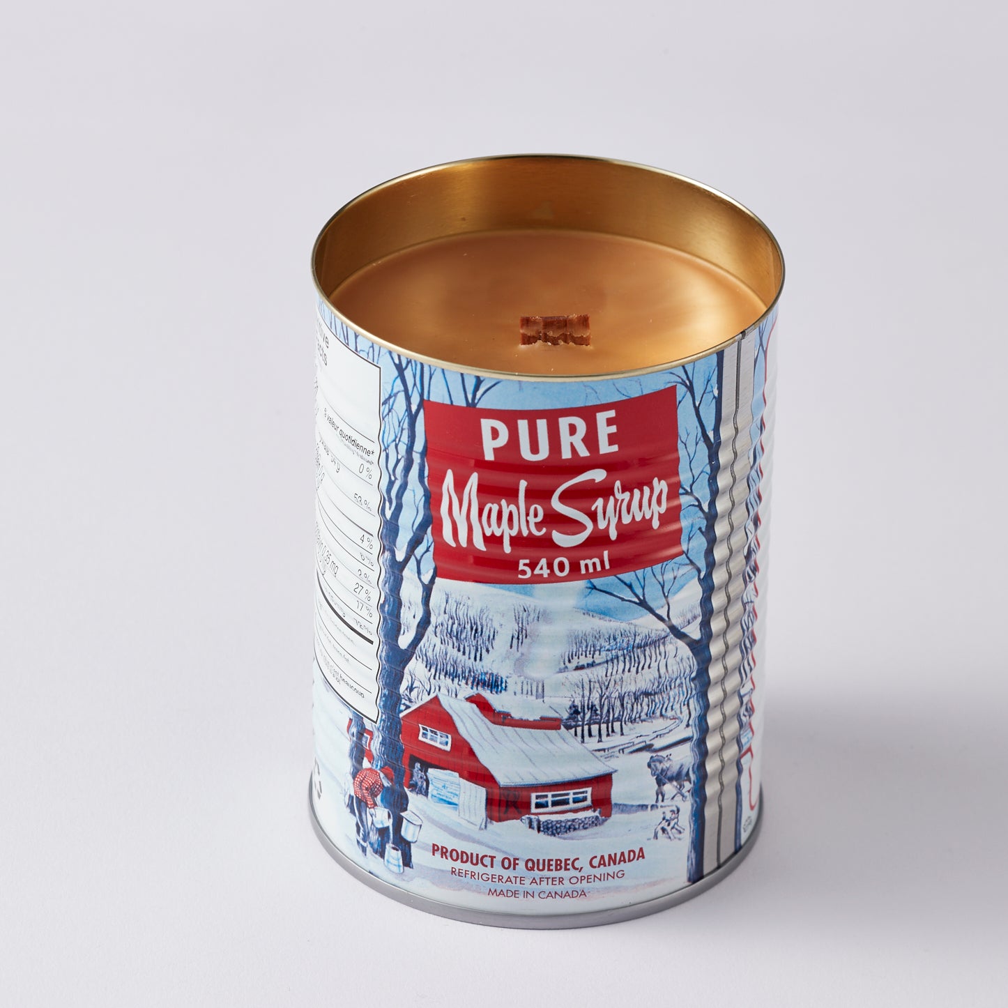 Maple Craft Foods Iconic Maple Syrup Candle w/Artisan Wood Wick, product photo