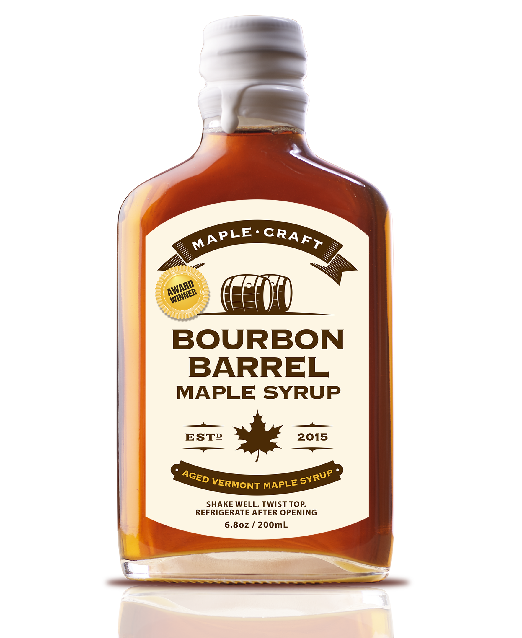 Maple Craft Foods Bourbon Barrel Aged Maple Craft Syrup, product photo