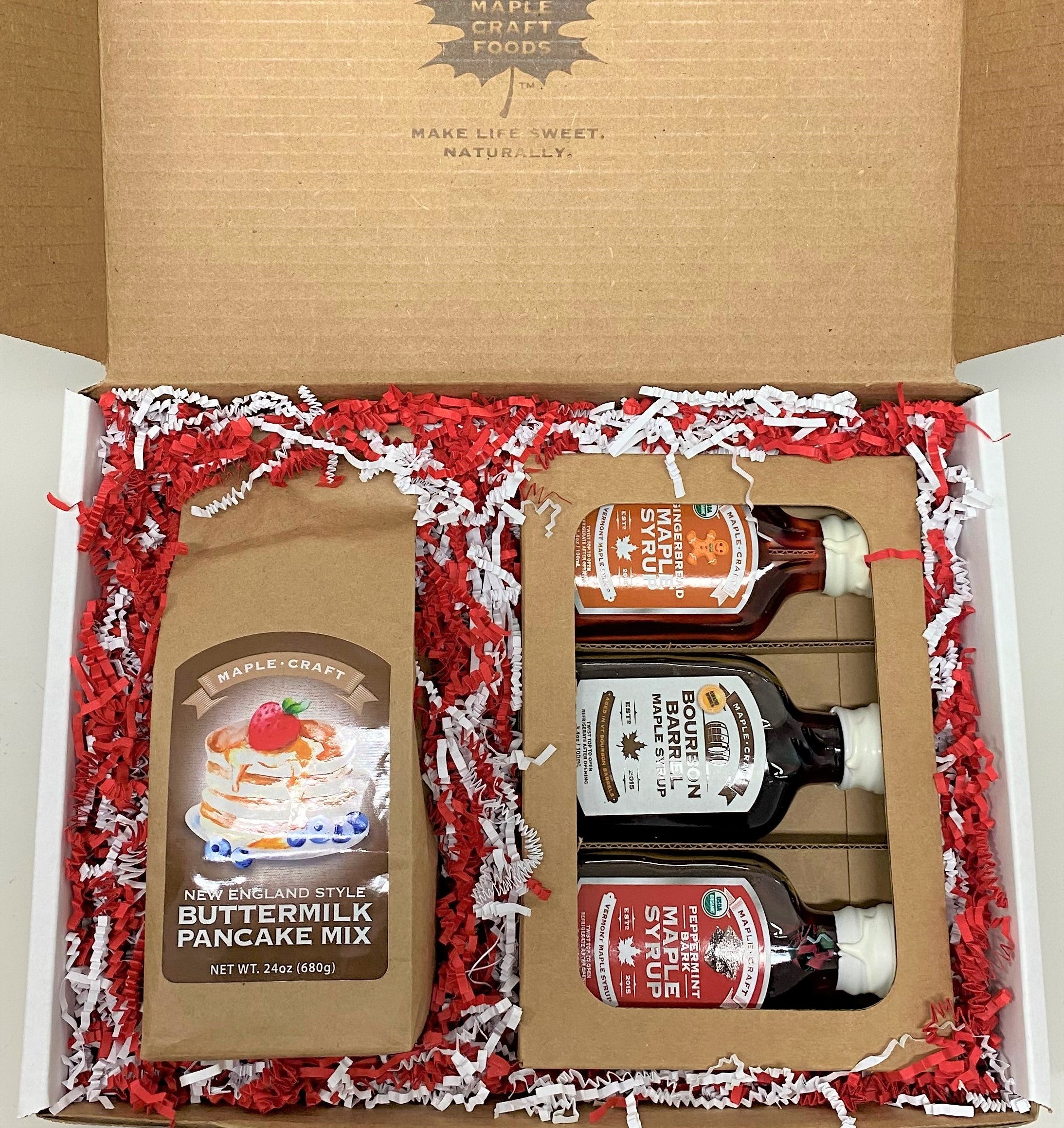 Maple Craft Foods Breakfast Sampler Gift Box - Holiday Red, product photo