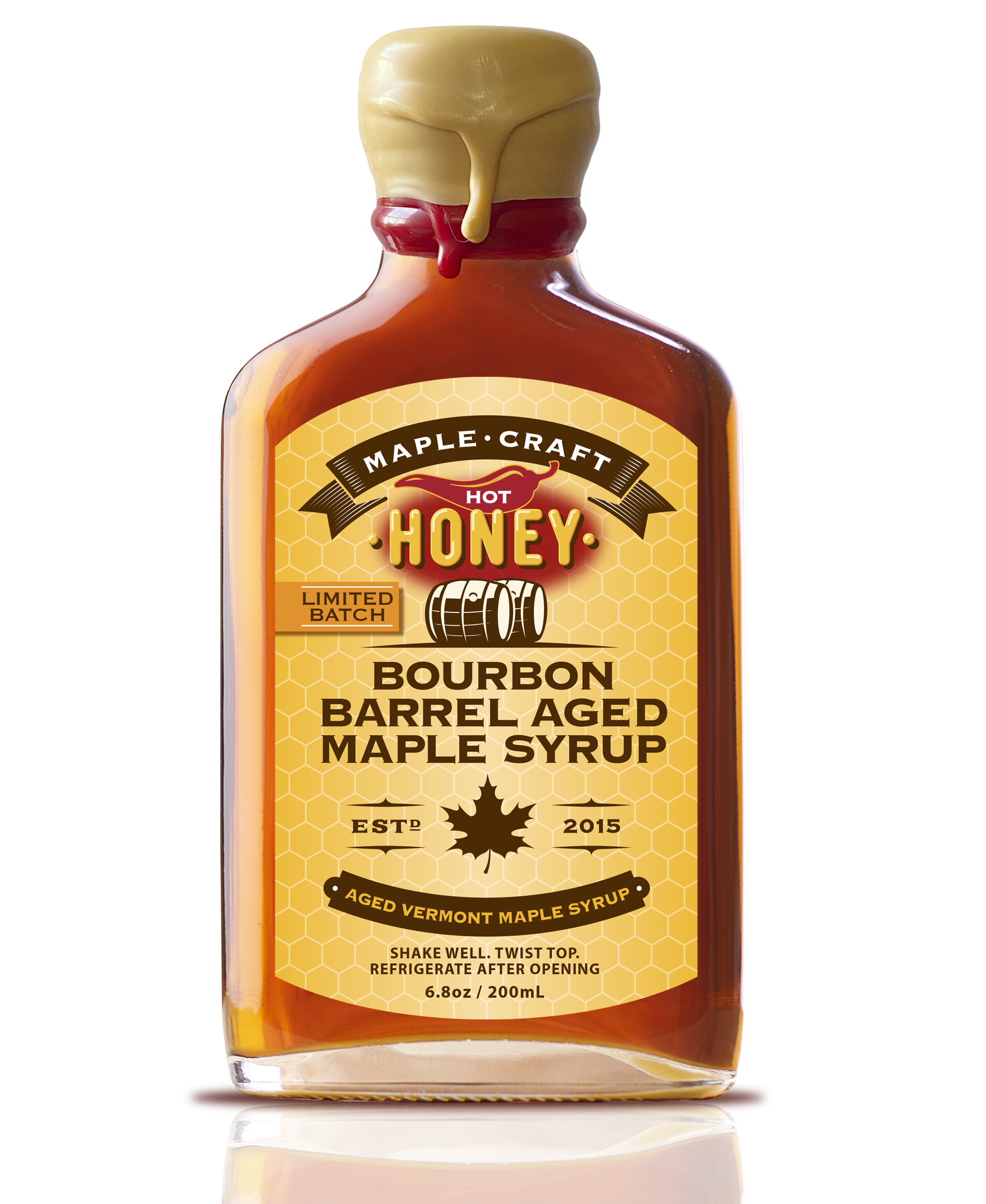 Hot Honey Bourbon Barrel Aged Maple Craft Syrup