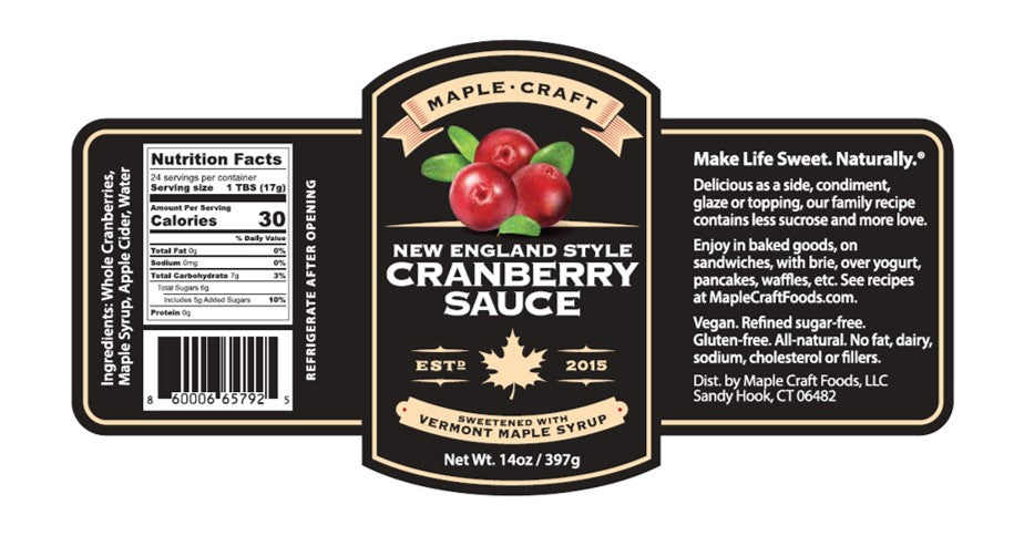 Maple Craft Foods Maple-Crafted Cranberry Sauce, alternate view 4