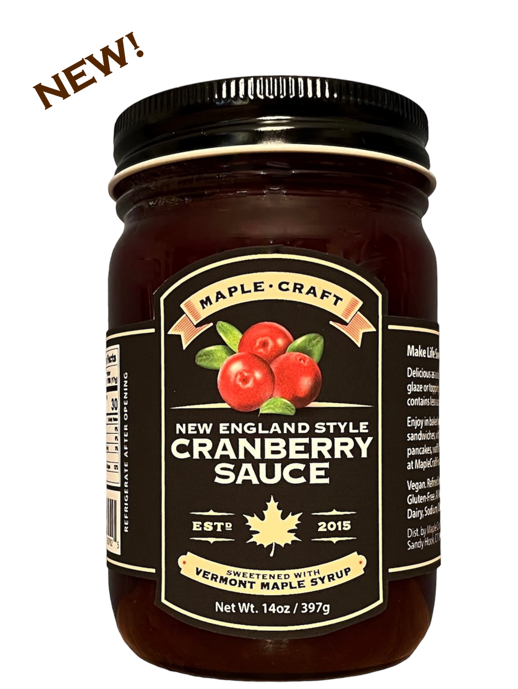 Maple Craft Foods Maple-Crafted Cranberry Sauce, product photo