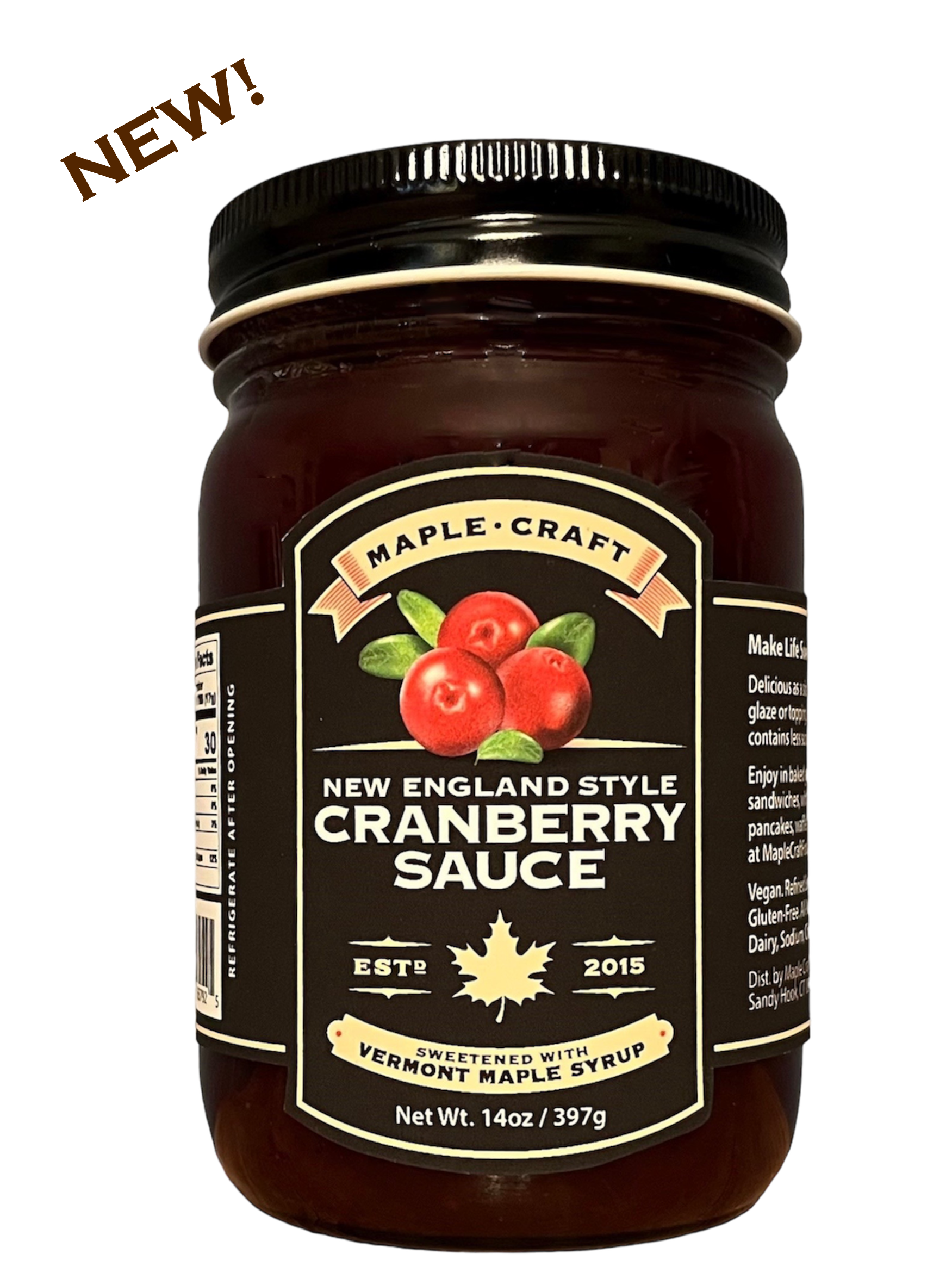 Maple Craft Foods Maple-Crafted Cranberry Sauce, product photo