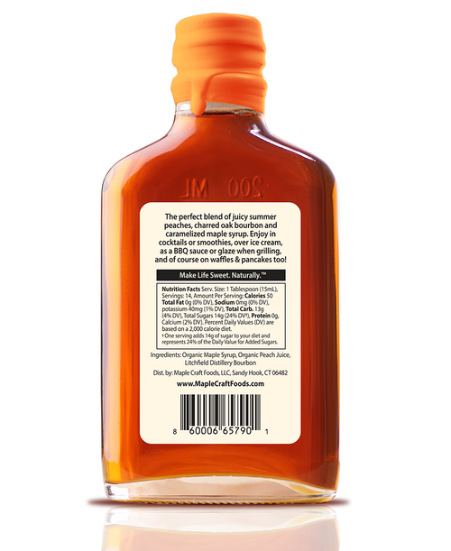 Maple Craft Foods Peach Bourbon Maple Craft Syrup, alternate view 2