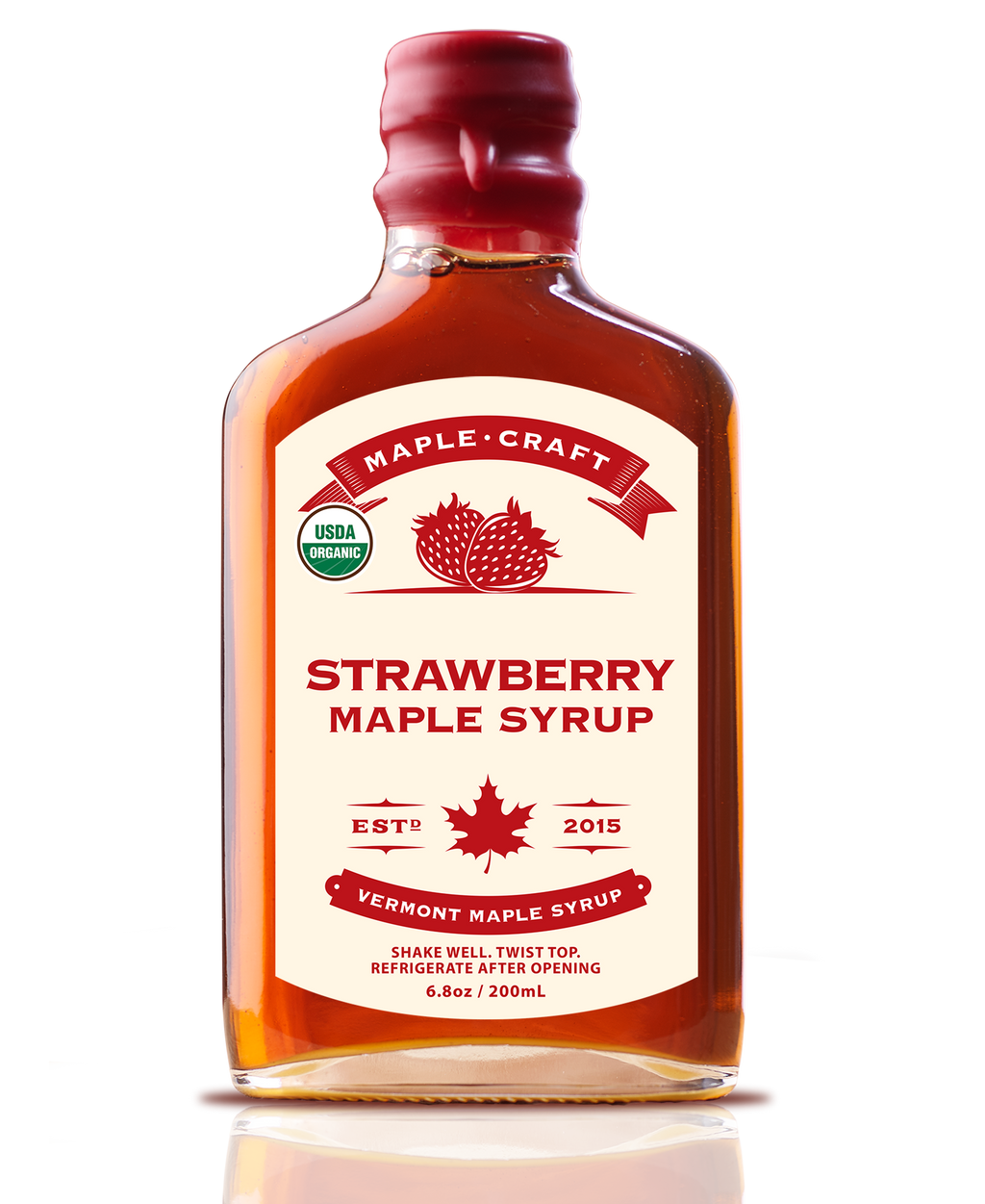 Maple Craft Foods Strawberry Maple Craft Syrup, product photo