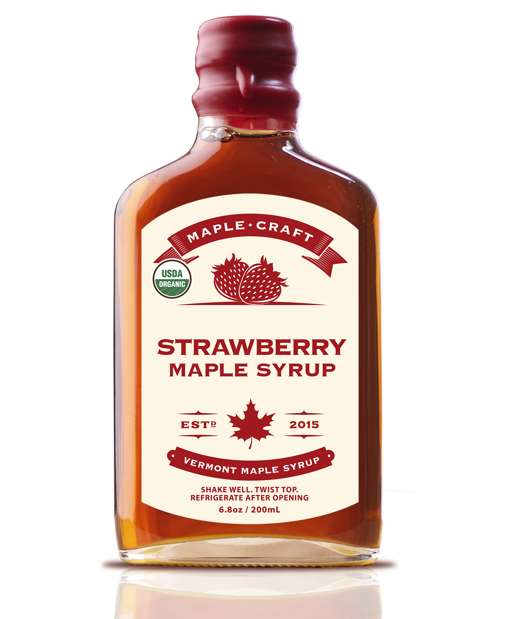 Maple Craft Foods Strawberry Maple Craft Syrup, product photo